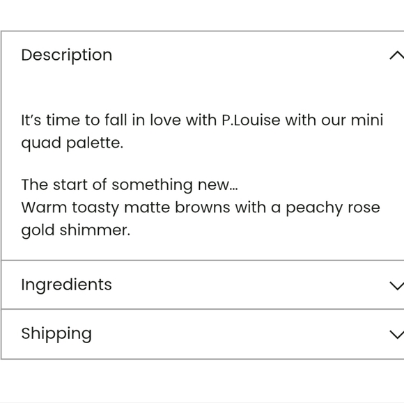 P.Louise Fall In Love 💕 The Start of Something Palette Mini Quad Palette NEW - Picture 3 of 12